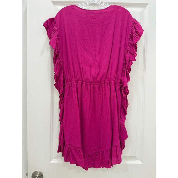 Iro Zestful Lace Ruffle Fuschia Short Dress Size 38/S NWT - Picture 7 of 7